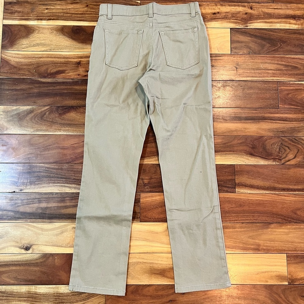 NWOT Boys Lands End 12 Iron Knees Khaki Tan Straight Leg Jeans Uniform Casual - Picture 4 of 9